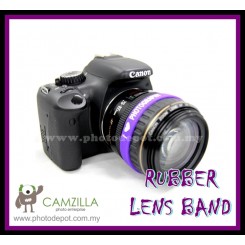 PHOTOGRAPHY Logo Silicone Purple Rubber Lens Band , Flash Band , Wrist Band